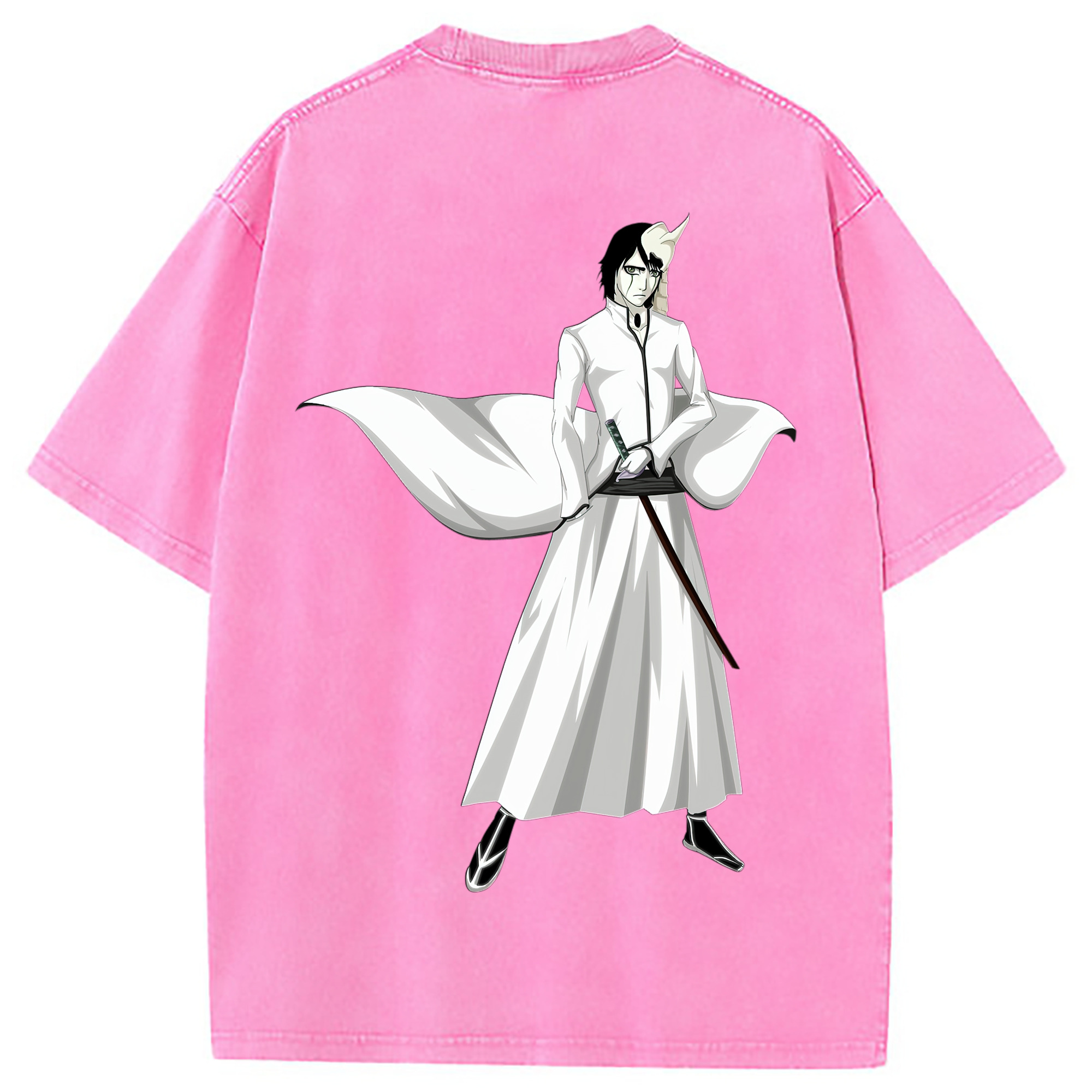（画像用） ブリーチ ウルキオラ·シファー BLEACH Ulquiorra cifer 綿100% ヴィンテージ風 半袖Tシャツ（背面プリント）